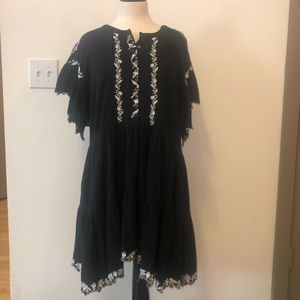 Free People Black & White Dress